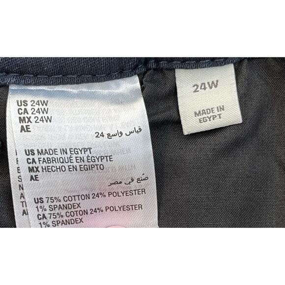 Style & Co Womens Dark Rinse Blue High-Rise Straight Leg Jeans Plus Size 24W NWT - Picture 6 of 6